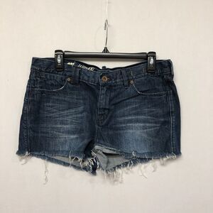 Madewell Women Cutoff Jean Shorts Size 29 Blue Denim Distressed M197 -27